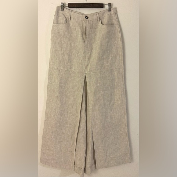 Reformation Tazz Linen Maxi Skirt - Oatmeal Size 8 - Picture 2 of 6